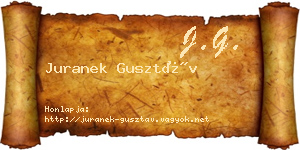 Juranek Gusztáv névjegykártya