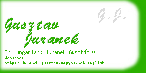 gusztav juranek business card